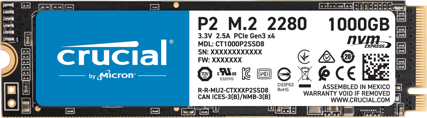 Crucial P2 SSD - 1TB